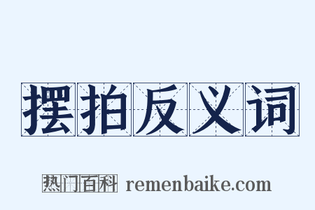 摆拍反义词是什么意思的图片